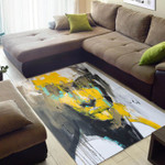 Fancy Yellow Themed Black Girl African American Area Rug Home Decor