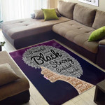 Powerful Black Afro African American Area Rug Home Decor