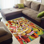 Happy Holiday African Style Pattern Area Rug Home Decor