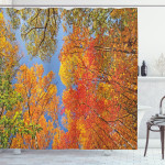Forest In Autumn Pattern Shower Curtain Home Decor