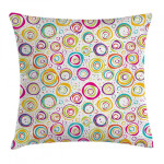 Kids Spiral And Dots Printed Cushion Cover Home Decor