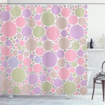 Geometric Polka Dots Pattern Shower Curtain Home Decor