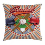 Retro Pop Baseball Art Printed Cushion Cover