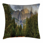 Yosemite Park Autumn Art Printed Cushion Cover