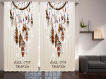 Never Stop Dreaming Item Dreamcatcher Pattern Window Curtain Home Decor