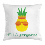 Doodle Pineapple Hello Gorgeous Pattern Printed Cushion Cover
