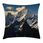 View Of Alps Mountain Art Printed Cushion Cover