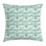 Playing Harp In The Sky Art Pattern Printed Cushion Cover