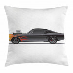 Retro Supercharger Vehicle Pattern Cushion Cover