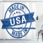 Made In Usa Bagel Design Stamp Shower Curtain Home Decor