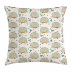 Clover And Porcupines Little Pattern Printed Cushion Cover