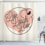 Heart Butterfly Quote Printed Shower Curtain Home Decor
