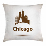 Urban Retro Chicago Art Pattern Printed Cushion Cover