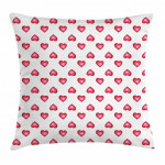 Hearts With Dots Art Pattern Printed Cushion Cover