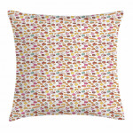 Bakery Medley Colorful Foods Pattern Cushion Cover