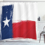 Watercolor Texas Star Independent Country 3d Printed Shower Curtain Bathroom Decor