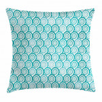 Flat Design Sea Waves Art Pattern Printed Cushion Cover