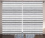Grey And White Grunge Pattern Window Curtain Home Decor
