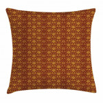 Venetian Leaves Brown Art Pattern Printed Cushion Cover