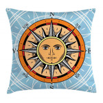Tool In Form Of Sun Face Pattern Printed Cushion Cover
