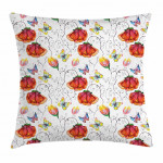 Natural Scene Butterfly Art Pattern Printed Cushion Cover
