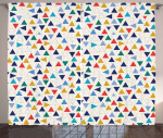 Colorful Simple Triangles Window Curtain Home Decor