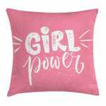 Brush Style Lettering Art Pattern Printed Cushion Cover