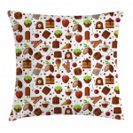 Desserts Sweets Candies Food Pattern Printed Cushion Cover