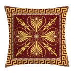 Labyrinth And Flower Art Printed Cushion Cover