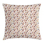 Creamy Cold And Cones Pattern Printed Cushion Cover Home Decor