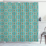 Floral Starry Ornaments Pattern Shower Curtain Home Decor