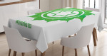 Green Chakra Meditation Printed Tablecloth Home Decor