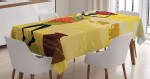 Elephants Sun Art Printed Tablecloth Home Decor