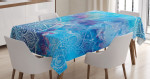Watercolor Floral Asian Printed Tablecloth Home Decor