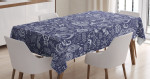 Shells And Plants Pattern Printed Tablecloth Home Decor