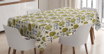 Caricature Bee Hives Rural Printed Tablecloth Home Decor