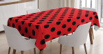Pop Art Polka Dots Red Pattern Printed Tablecloth Home Decor