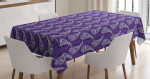 Detailed Paisley Motifs Pattern Printed Tablecloth Home Decor