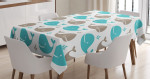 Smiling Fish In Ocean Printed Tablecloth Home Decor