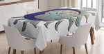 Boho Sun And Crescent Pattern Printed Tablecloth Home Decor