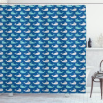 Bicolor Ocean Animals Shower Curtain