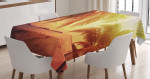 Sunset At Beach In Warm Tones Printed Tablecloth Home Decor