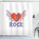 Winged Heart Motivation Shower Curtain