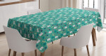Rabbit Green Pattern Printed Tablecloth Home Decor