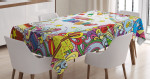Colorful Cartoon Party Pattern Printed Tablecloth Home Decor