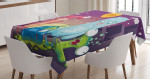Funky And Happy Characters Printed Tablecloth Home Decor