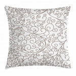 Swirling Lines Monochrome Art Printed Cushion Cover