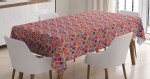 Chaotic Floral Spring Bird Printed Tablecloth Home Decor