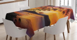 River Mountain Sunset Printed Tablecloth Home Decor