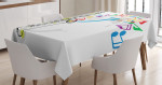 Colorful Festival Music Notes Printed Tablecloth Home Decor